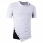 2017 Summer Men\'s T-shirt Short Sleeve Round Neck Color Patchwork Basic Tee Shirts Casual Hip Hop B