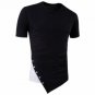 2017 Summer Men\'s T-shirt Short Sleeve Round Neck Color Patchwork Basic Tee Shirts Casual Hip Hop B