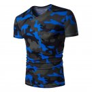 Brand New Fashion Military Camouflage T-shirt Men 2017 Summer V-neck Short Sleeve Slim Fit Casual Te