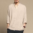 Shirt Men Casual Breathable Soft Long Sleeve Casual Shirt Vintage Retro Clothing Hombre 2018 New Spr