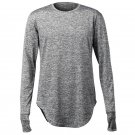 Classic Men Tshirt Long Sleeve Round Neck T-shirt Autumn Spring Basic Tees Tops Solid Bottoming Shir