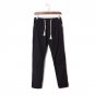 Loose Linen Pants Men Comfortable Male Trousers Jogger Pants Mens Casual Straight Drawstring Pants H