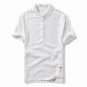 Envmenst 2017 Summer Men Linen Button Stand Collar Tshirt Chinese Style T shirts Casual Short Sleeve