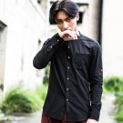 Summer Style Leisure Shirts Men Comfortable Pure Color Linen Fashion Shitrs Stand Collar Long Sleeve