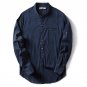 Summer Style Leisure Shirts Men Comfortable Pure Color Linen Fashion Shitrs Stand Collar Long Sleeve