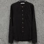 Summer Style Leisure Shirts Men Comfortable Pure Color Linen Fashion Shitrs Stand Collar Long Sleeve