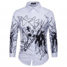 2017 Fashion Long sleeve Men\'s shirts male casual Linen shirt Men High Quality Casual Men Floral Sh