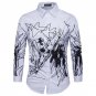 2017 Fashion Long sleeve Men\'s shirts male casual Linen shirt Men High Quality Casual Men Floral Sh