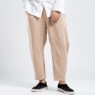 autumn and winter  loose casual pants men harem pants high quality linen trousers