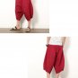 SHAN BAO brand men loose harem pants 2017 summer cotton linen large size casual men\'s pure color bi
