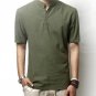 2018 New Brand Casual men\'s shirt men collar cotton linen men tops tee short sleeve shirts funny cl