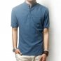 2018 New Brand Casual men\'s shirt men collar cotton linen men tops tee short sleeve shirts funny cl