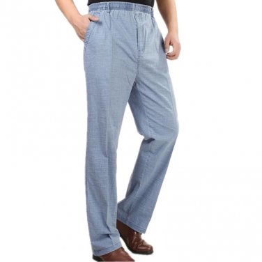 new Summer Men\'s Pants Large Size Causal Men Long Pant cotton Linen Straight Trousers