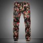 Linen Pants Men 2017 New Fashion Men Floral Print Joggers Male Casual Summer Pants Mens Sweatpants