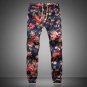 Linen Pants Men 2017 New Fashion Men Floral Print Joggers Male Casual Summer Pants Mens Sweatpants