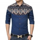 Fashion Brand Mens Shirt 2018 New Style Long Sleeve Print Shirt Men Comfortable Cotton And Linen Sli