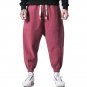 Harem Pants Men warm fleece Elastic Waist Pants Trousers  Casual Joggers Sweatpants Male
