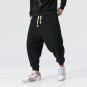 Harem Pants Men warm fleece Elastic Waist Pants Trousers  Casual Joggers Sweatpants Male