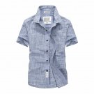 Linen Shirts Men Loose Casual Mens Shirts 2 Thin camisa masculina Short Sleeve Shirts 2017 SummerBig
