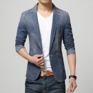 2016 New Autumn Men\'s Brand Clothing Denim Blazers Jacket Plus Size M~3XL Jeans Coat Slim Fit Casua