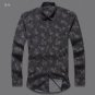 Men shirt Floral printing long sleeve shirts men clothes flowers printed shirts vintage Linen Casual