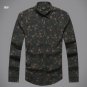 Men shirt Floral printing long sleeve shirts men clothes flowers printed shirts vintage Linen Casual