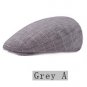 Cotton and Linen Beret Caps for Men Women Spring Summer Plaid Sun Caps Adult Berets Cap Brand Britis