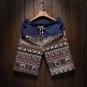 Men and women models leisure shorts fashion cotton and linen stitching 2017 summer brand beaded flow