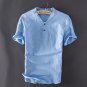 2017 Summer New Loose Cotton Linen T-shirt Men Short Sleeve Casual Vintage Camiseta De Los Hombres