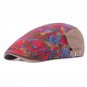 2017 New Spring and Summer Men\'s Cotton Linen Leisure Forward Cap Color Striped Ladies Retro Flat T