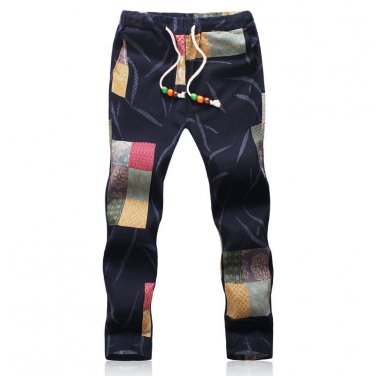 2017 New Arrival Casual Slim Mens Pants Leisure Track Leisure Pants Men Cotton Linen Sweat Pants (As
