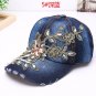 2017 Summer Fashion Baseball Hat Lovers Flower Embroidery Cowboy Denim Cap Outdoor Sport Hats Outdoo