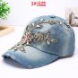 2017 Summer Fashion Baseball Hat Lovers Flower Embroidery Cowboy Denim Cap Outdoor Sport Hats Outdoo