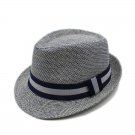 Fashion Summer Women Men Linen Beach Boater Sun Hat For Elegant Lady Gangster Trilby Fedora Cap Gent