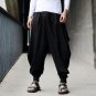 New Summer Fashion Mens Harem Pants Men Retro Brand Designed Pant Drawstring Drop Crotch Loose Linen
