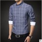 Plus Size Shirts New 2017 Spring Casual Men Shirt Cotton Linen Mens Dress Shirt Slim Fit Plaid Shirt