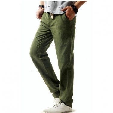 Cheap wholesale 2017 spring summer new thin section breathable linen slacks loose men straight canis