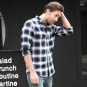 Zecmos Plaid Checkered Shirt Men Linen Casual Shirt Social Fit England Long Sleeve Shirts School Sty