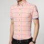 New pattern men shirt sales hot short sleeve shirts men\'s slim shirts brand business plaid formal s