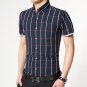New pattern men shirt sales hot short sleeve shirts men\'s slim shirts brand business plaid formal s