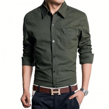Free shipping Hot Sale spring Autumn cotton long sleeve shirt men\'s shirts Solid fashion Business s