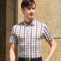 High quality summer casual shirt brand men\'s plaid style short sleeve shirts man pure cotton plaid 