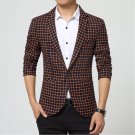 New fashion Popular Masculino Brand Mens Single Button Designs Slim Fit Casual Suits For Men Blazer 