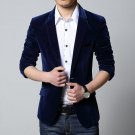 Traje Hombre New Fashion Blazer Men Slim Top Design Mens Velvet Blazers Single Button Mens Medium le