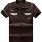 Hot sell men summer shirts short sleeve turn-down collar button slim clothes loose brand high qualit