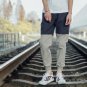 Male Trousers 2017 New Men Casual Two color stitching Loose Sweatpants Linen Trousers Joggers Mens P