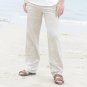 2017 Summer Men\'s Casual Cargo Pants Elastic Waist Solid Straight Fale Cotton Linen Trousers Leisur