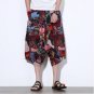 2017 Men Cotton Linen Beach Pants 5XL Summer Loose Hip hop Harem Pant trousers Oversized Drawstring