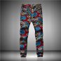 Men\'s small floral pattern Breathable Linen pants men hip hop harem pants men casual trousers elast