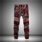 Men\'s small floral pattern Breathable Linen pants men hip hop harem pants men casual trousers elast